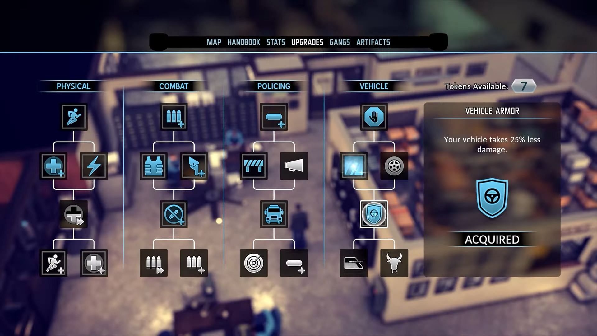 The upgrade section in The Precinct (Image via Kwalee)